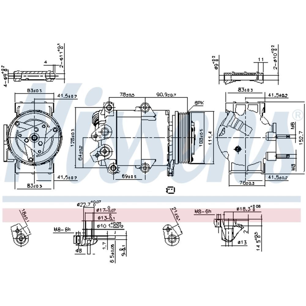 Kompressor, klimatanläggning 30-00249