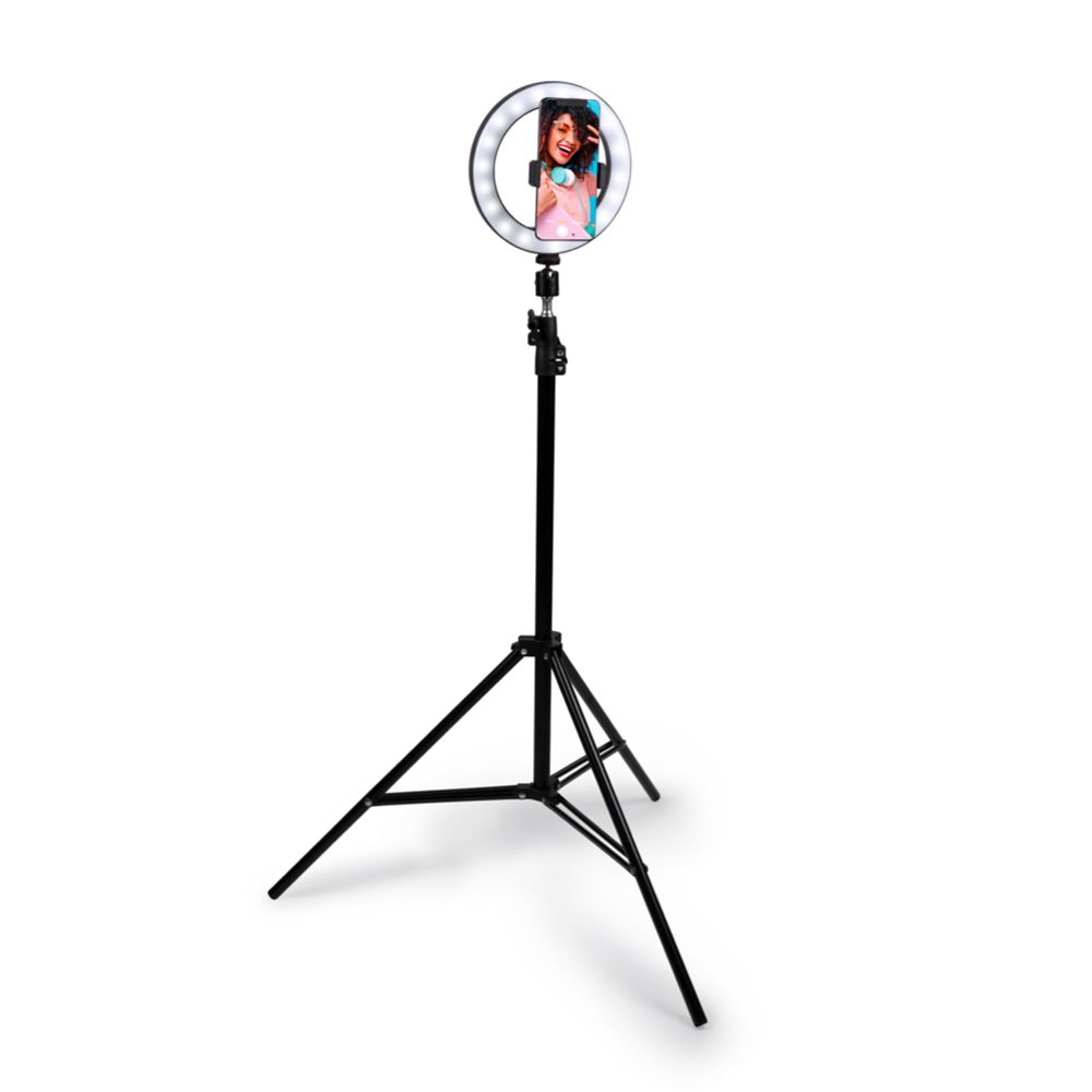 Grundig LED ringlampa 20 cm med selfie-stativ
