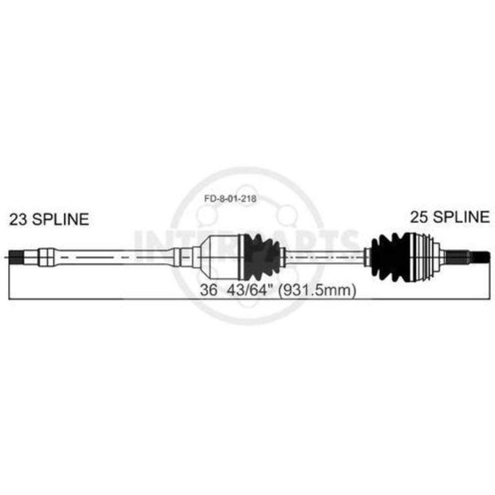 Drivaxel 17-4833