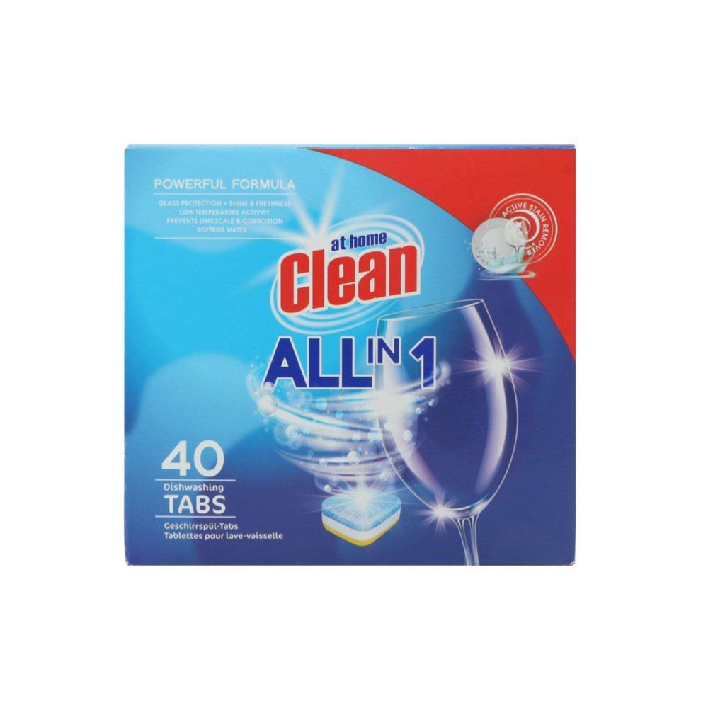 At Home Clean all-in-one maskindisktabletter 40 st.