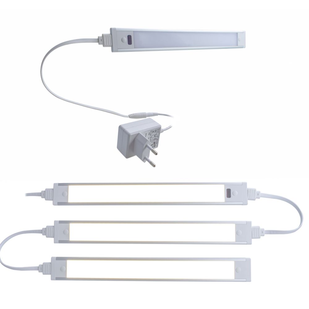 Harju liikumisanduriga 3-osaline liistvalgustikomplekt, 3 x 3 W, 420 lm, 3000 K