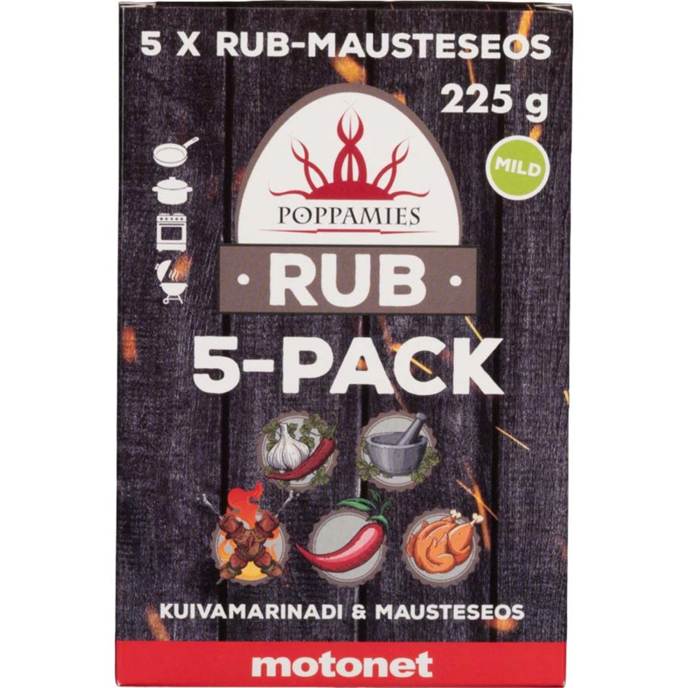 Poppamies Rub kryddpaket 5 st.