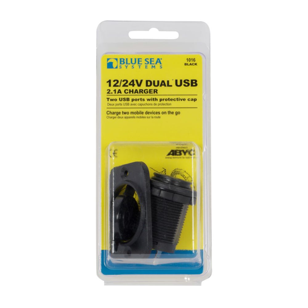 Blue Sea Systems 2 x USB-uttag 12/24 V, 2,1 A