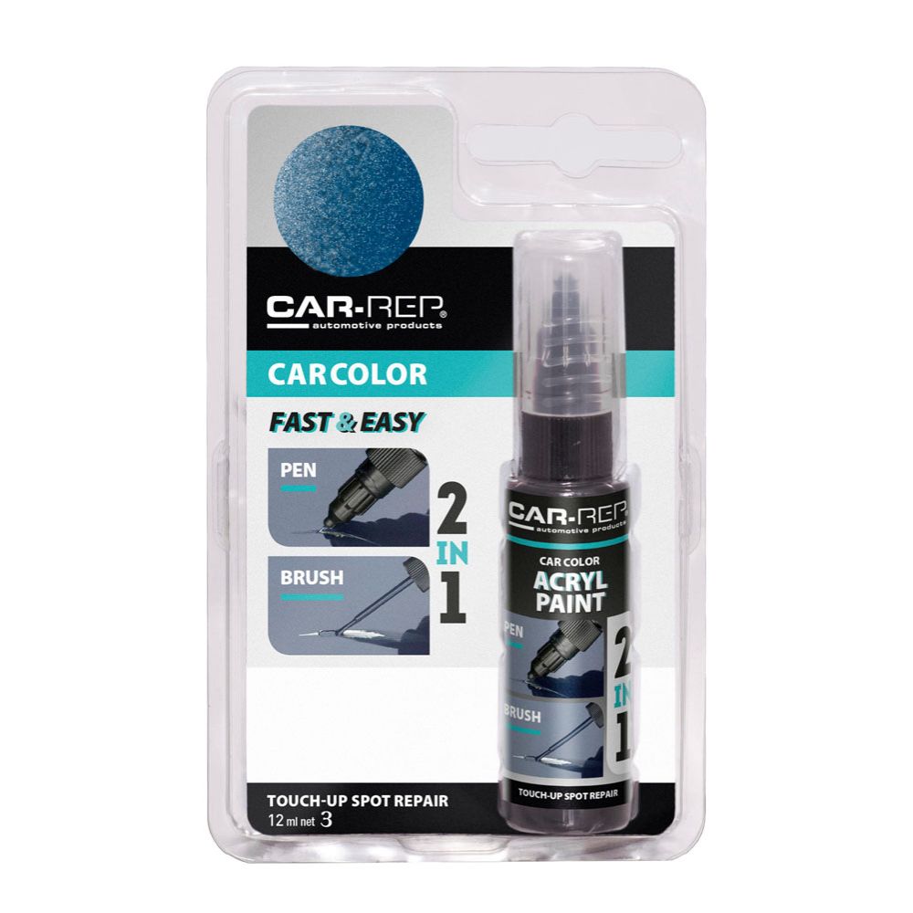 CAR-REP Touch-up reparationspenna 12 ml 125010 Blue metallic