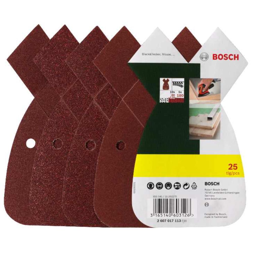 Bosch lihvpaberite komplekt multi Black&Decker G80-G180, 25 tk