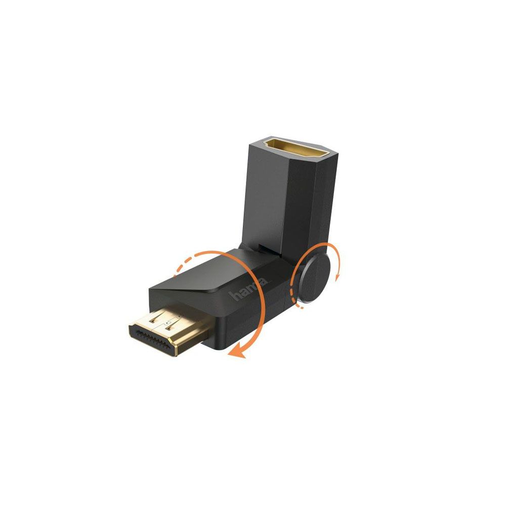 Hama HDMI-adapter HDMI hane – HDMI hona, "Rotation", 4K