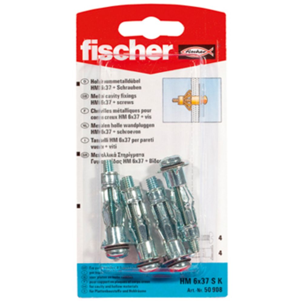 Fischer ohutlevyankkuri 5 x 37 mm 4 kpl