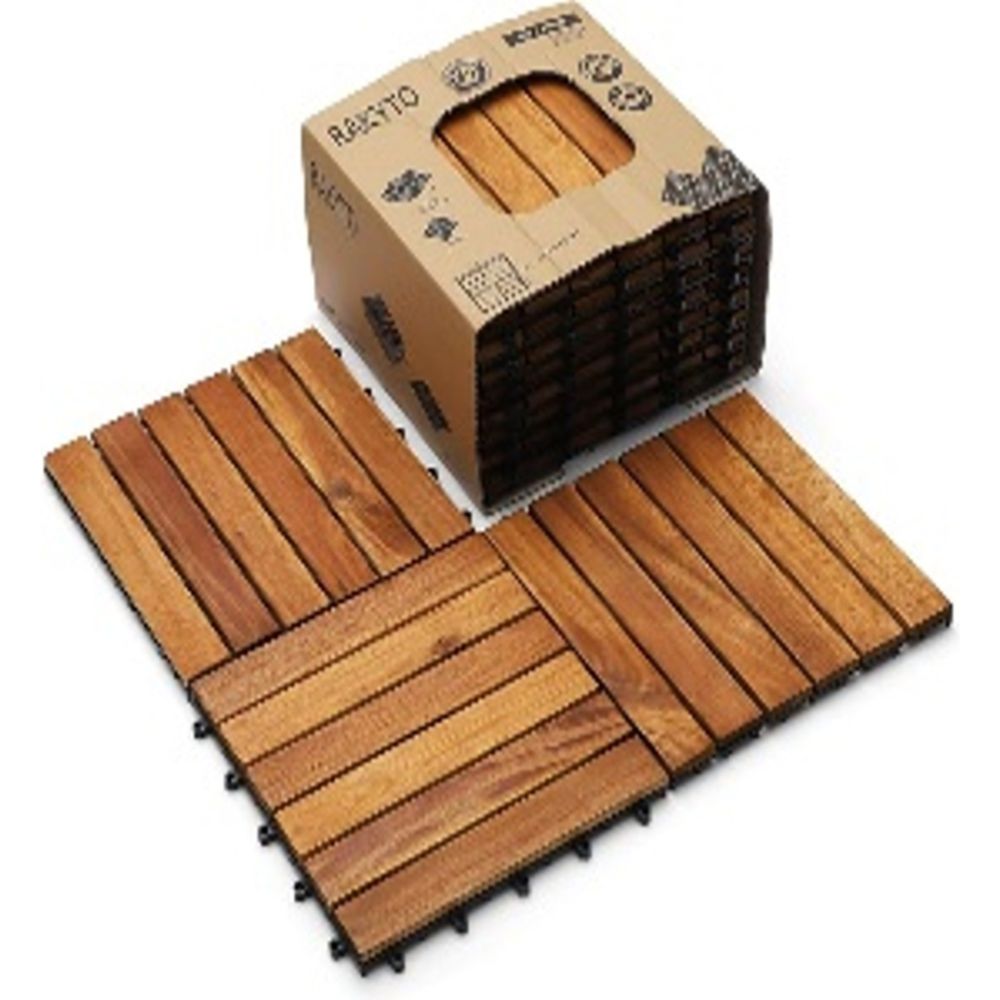 Mag-Pro Garden terassilaatta akaasiapuu 30x30 cm 9 kpl