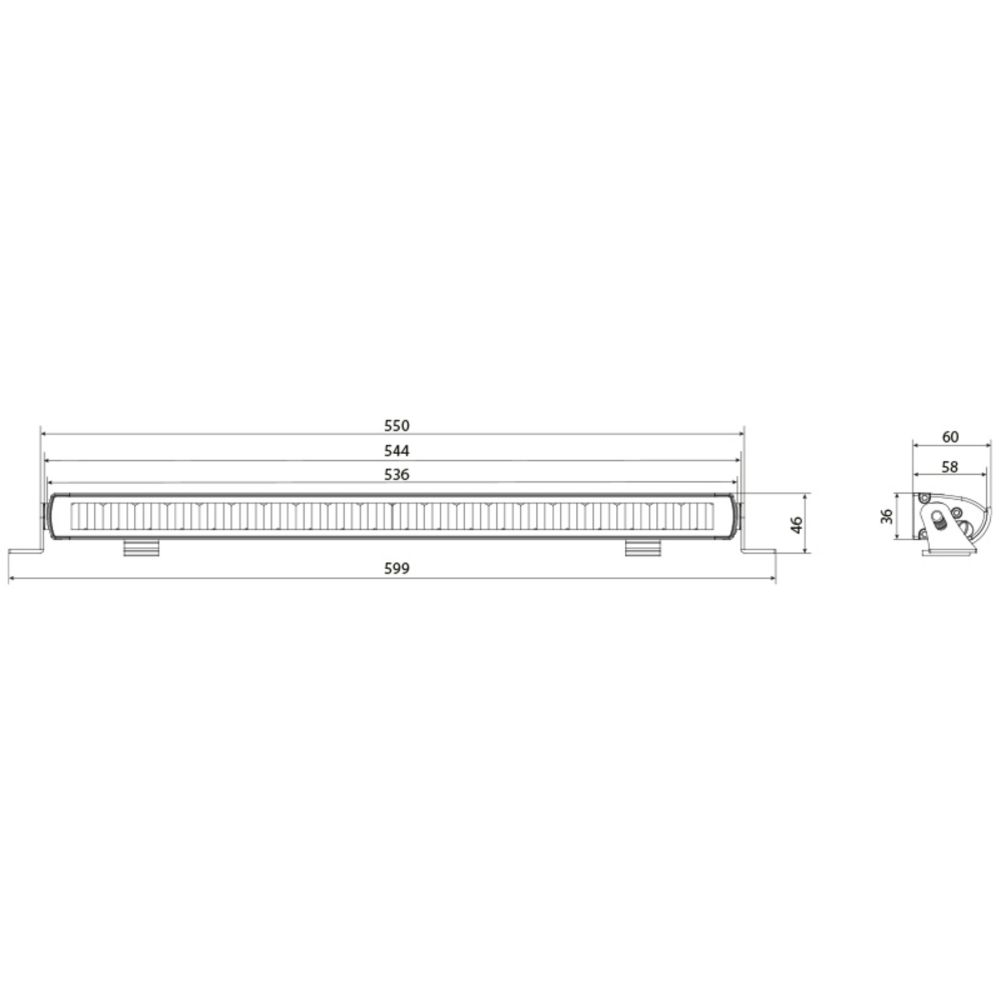 W-Light Impulse 2.1 LED-fjärrljus 20" 80 W Ref.50