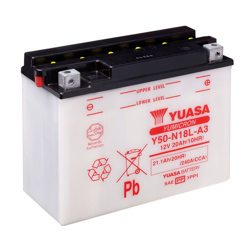 Yuasa mootorratta aku 12 V 20 Ah "Y50-N18L-A3"