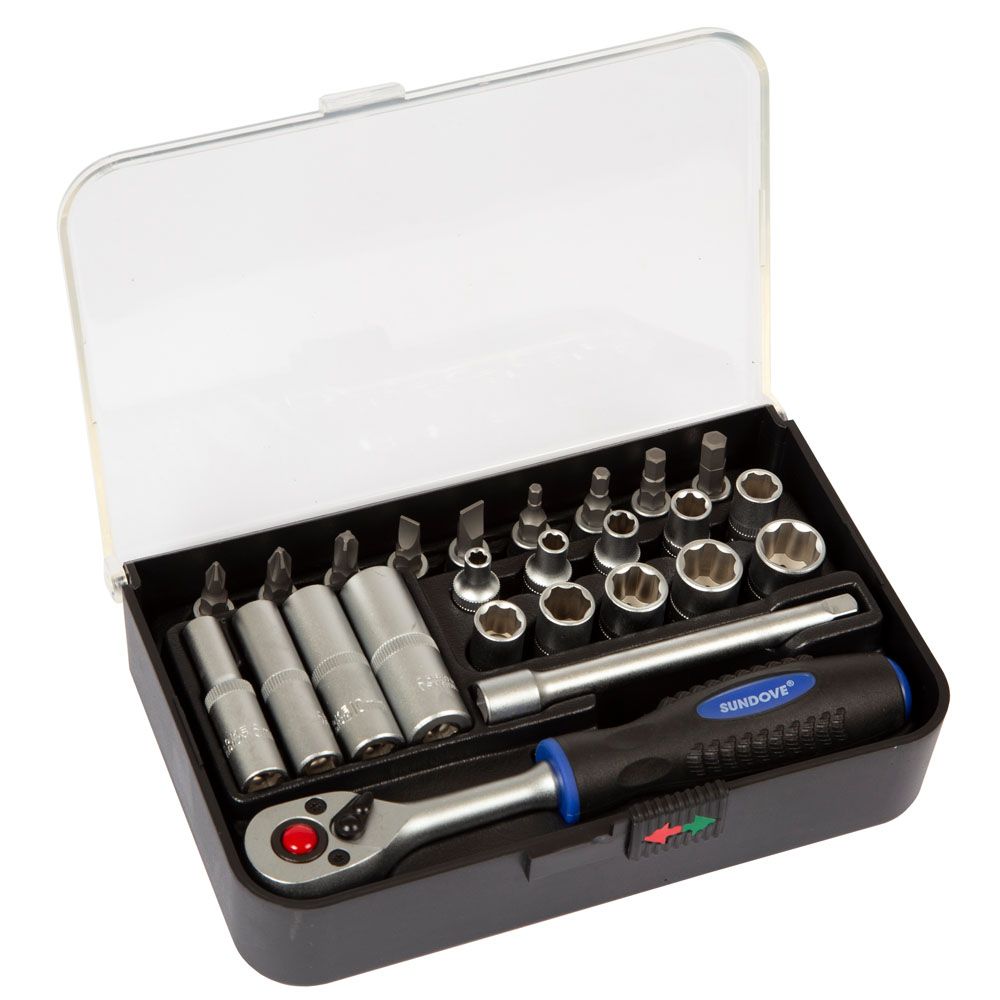 MTX Tools Basic hylssats 4–13 mm 1/4" 25 delar