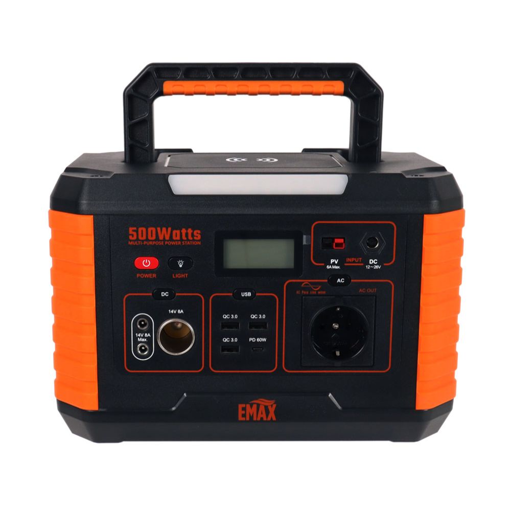 Emax portabel laddningsstation 500 W 519 Wh