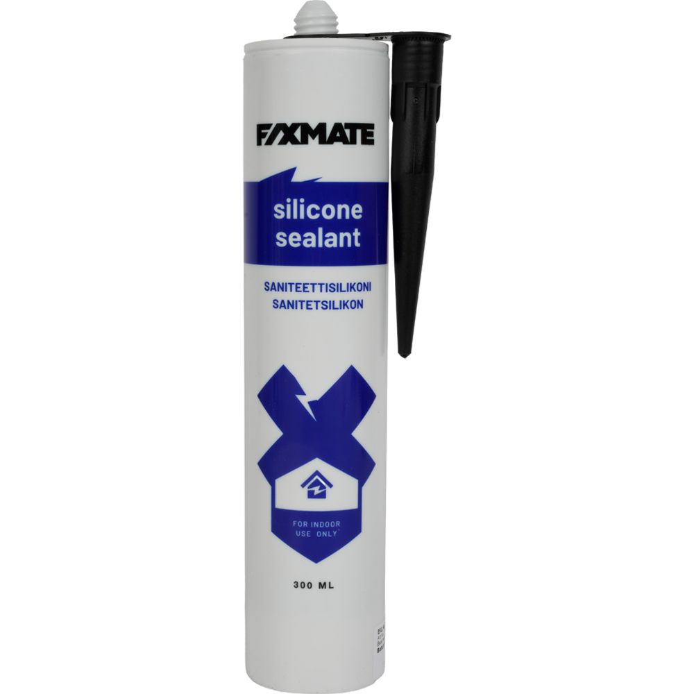 FixMate sanitetsilikon 300 ml svart