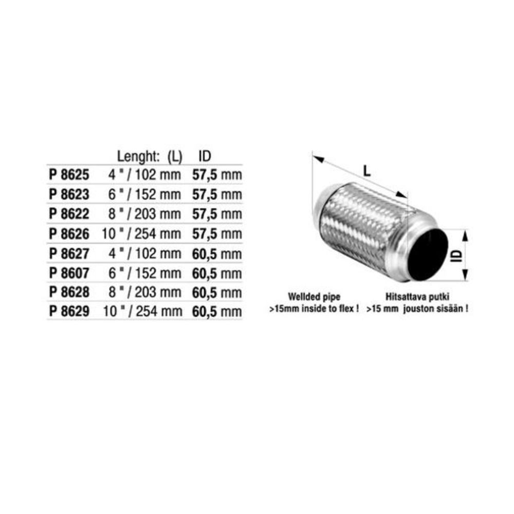 Flexrör 60 x 100 mm