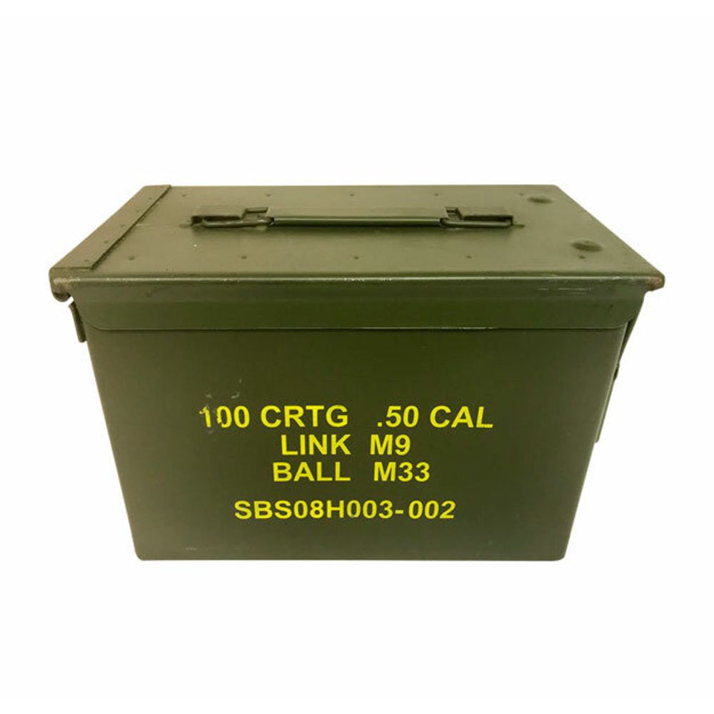 Ammo Can Man US ylijäämä ammuslaatikko .50 Cal