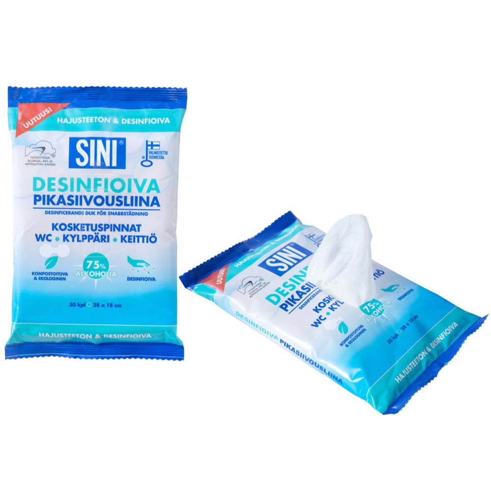 Sini desinfitseeriv kiirpuhastuslapp, 30 tk