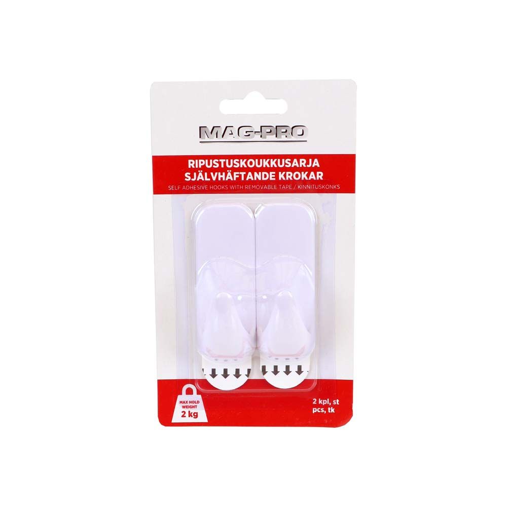 MagPro riputuskonksud 2 kg 2 tk valged