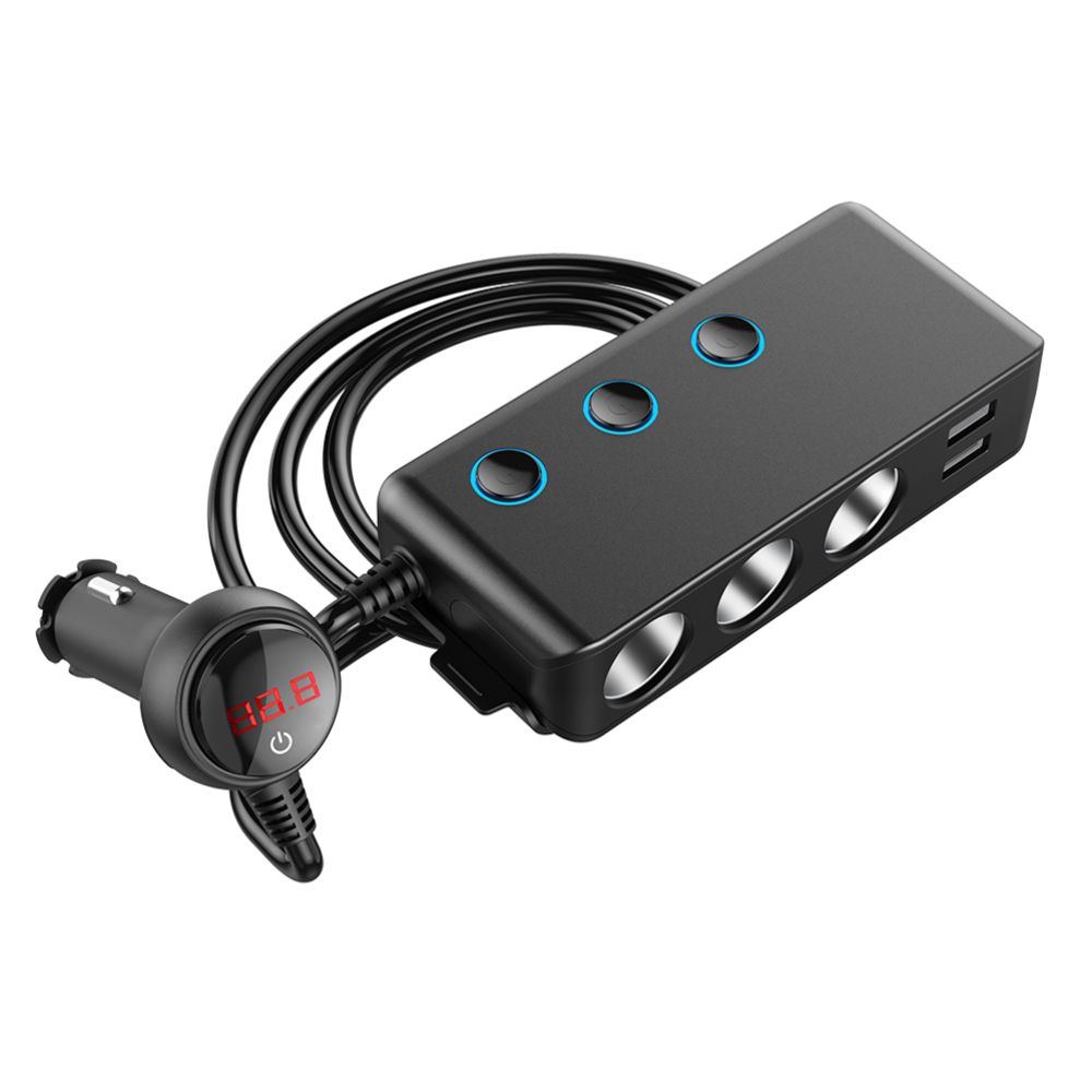 Cloudberry 6,8 A pingenäidikuga autolaadija, 3 x 12V / 24 V harupesa, 120 W + 4 x USB