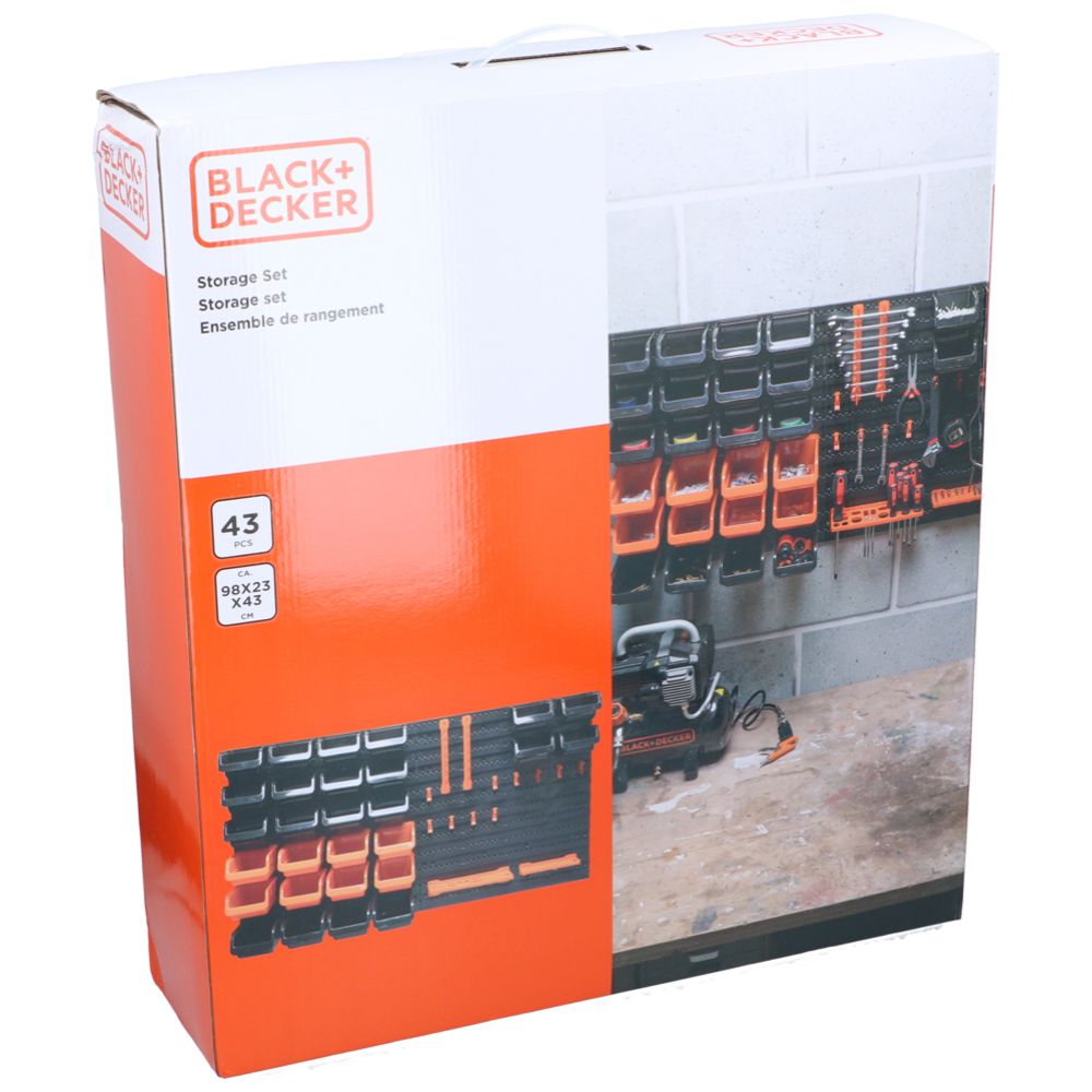 BLACK+DECKER työkaluseinä 43 osaa