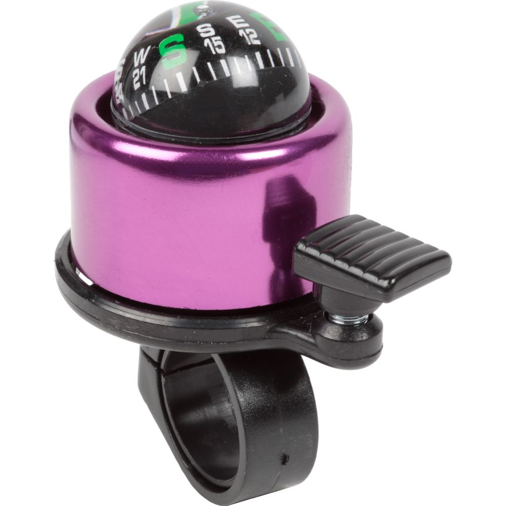 Fastr cykelringklocka med kompass, rosa