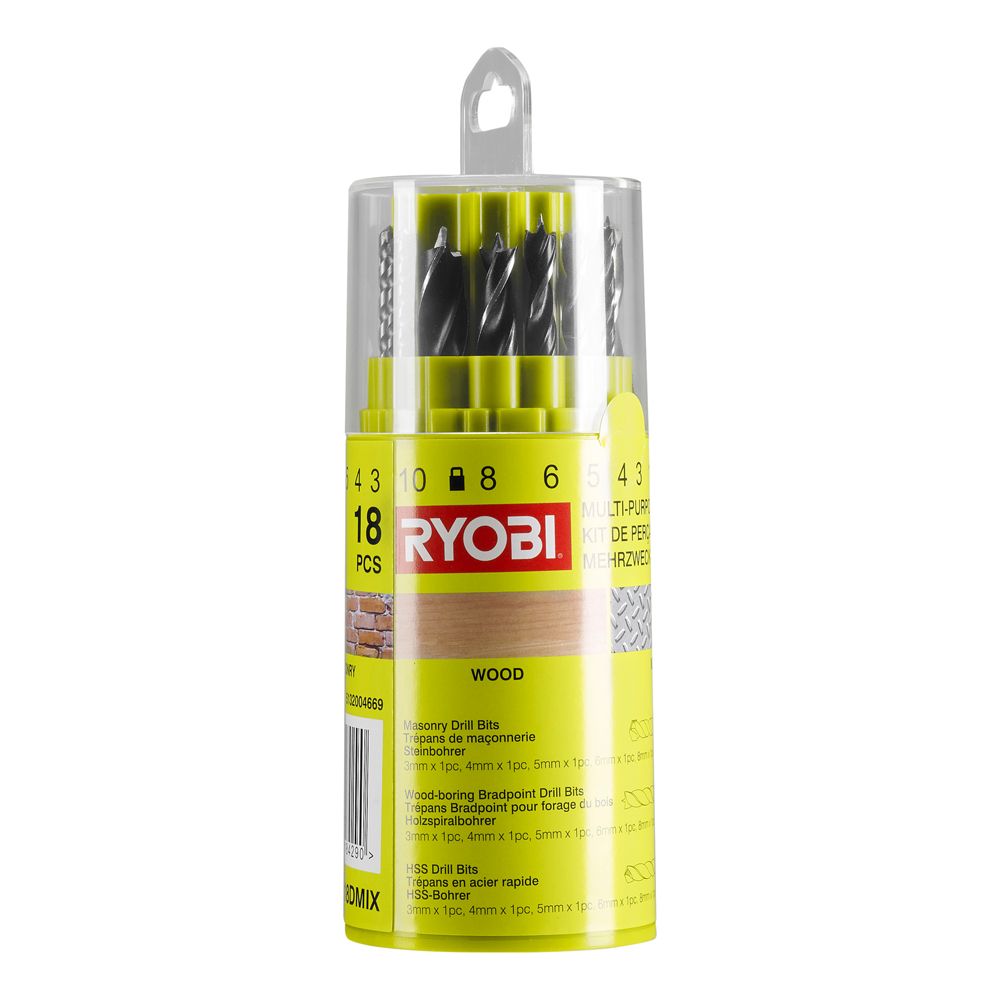 Ryobi RAK18DMIX borrsats 18 st.