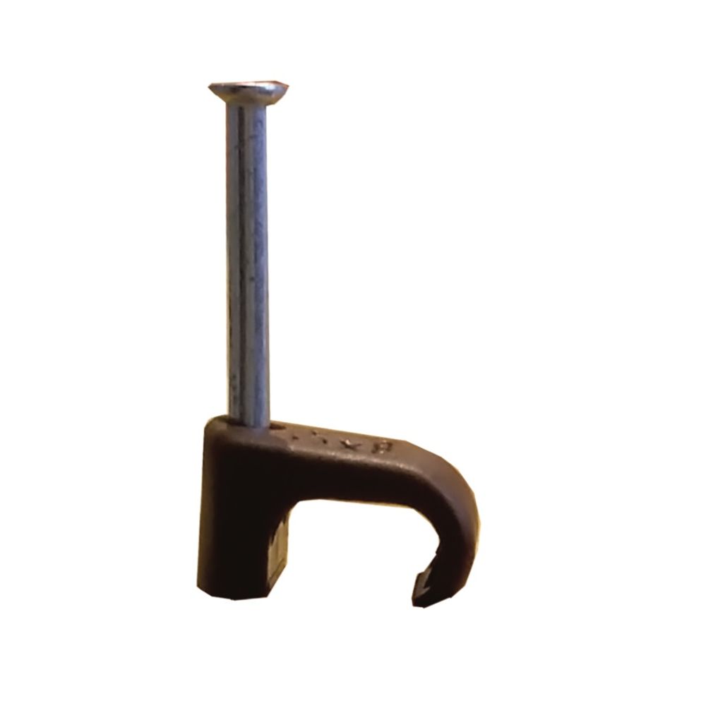 Naelkinnitusega kaabliklamber, TC 2 x 2,5 mm², 100 tk, pruun