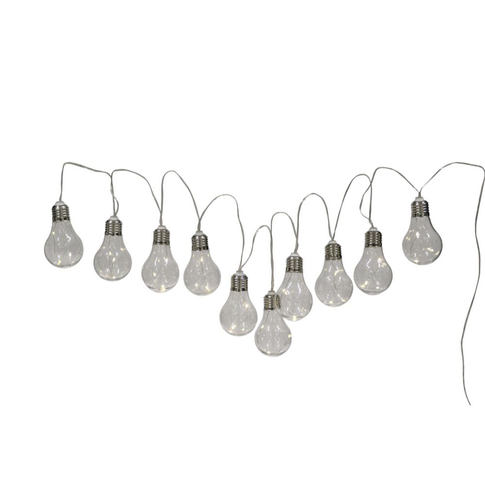 Lumo Solar LED-ljusslinga klar varmvit 10 st.