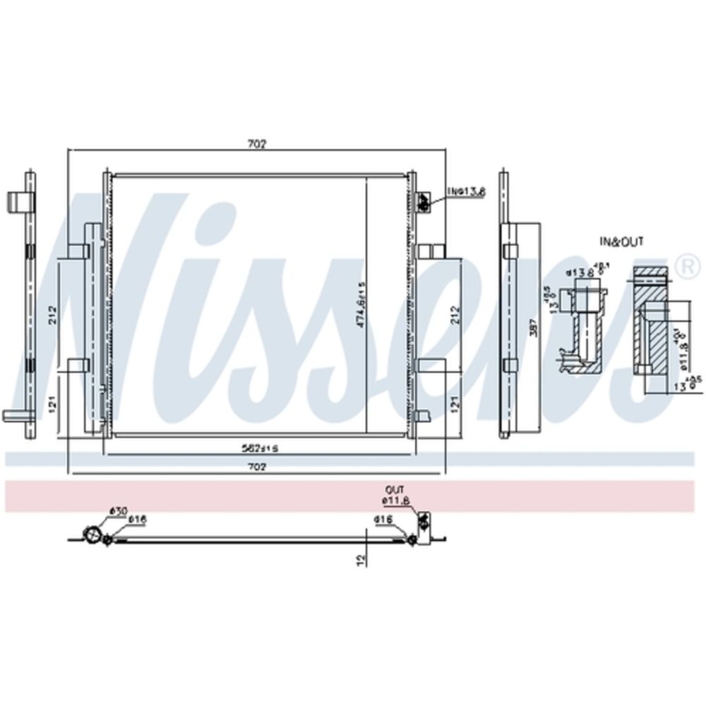 Ilmastointilaitteen lauhdutin 30-05030