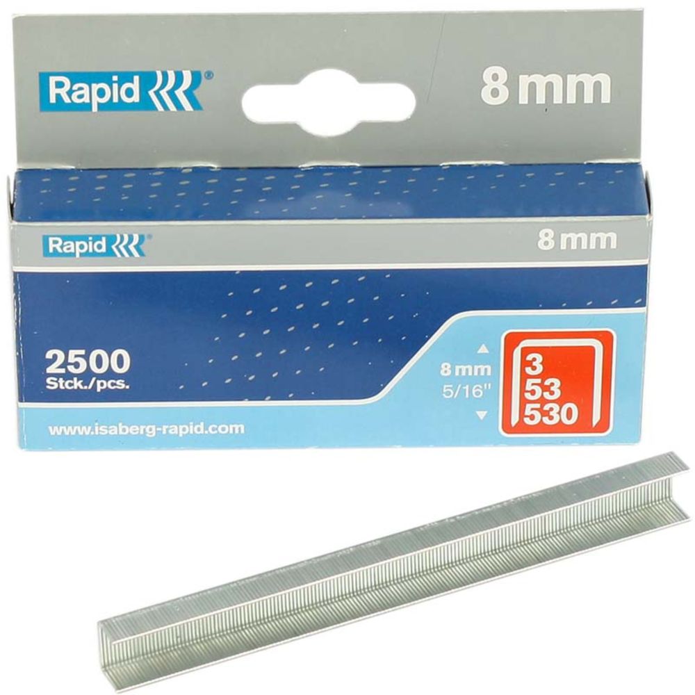 Rapid No53 finewire klambrid 8 mm 2500 tk