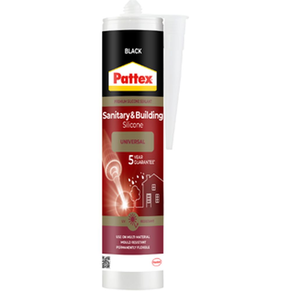 Pattex saniteetti- ja rakennussilikoni 280 ml musta