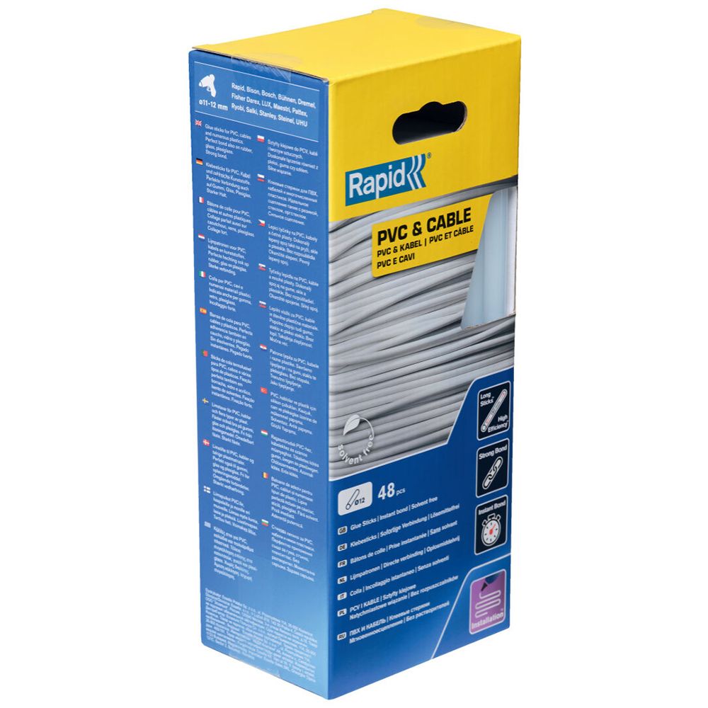 Rapid kuumliimipulk plastile ja kummile ø 12 mm, 190 mm 48 tk