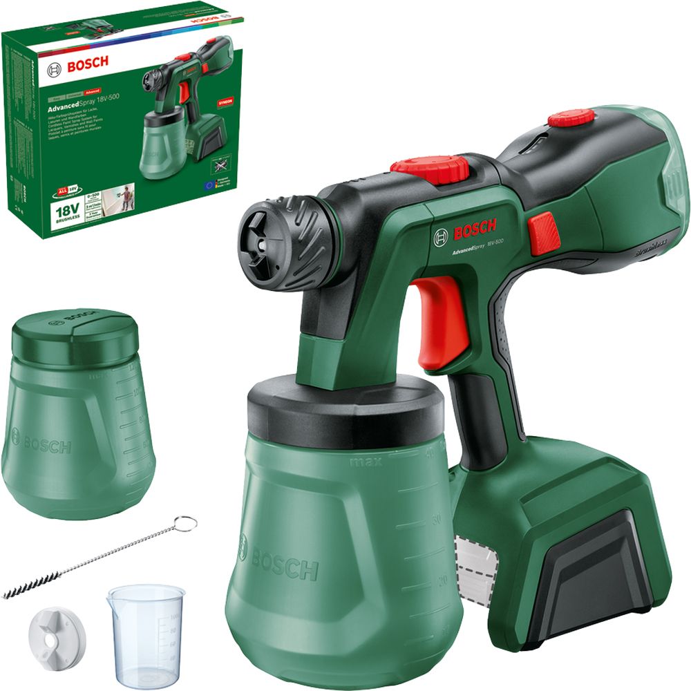 Bosch AdvancedSpray 500 batteridriven färgspruta 18V utan batteri