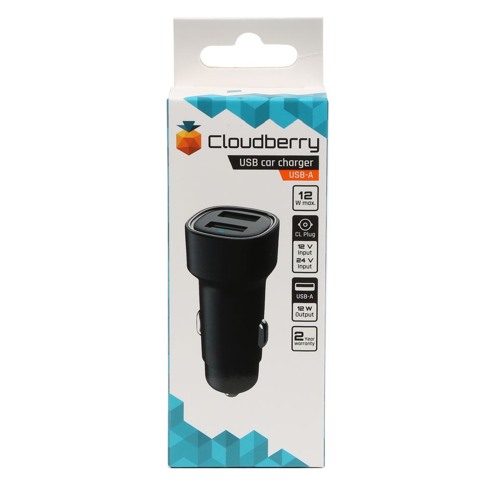 Cloudberry 4,8 A autolaadija, 2 x USB-A, 12 W