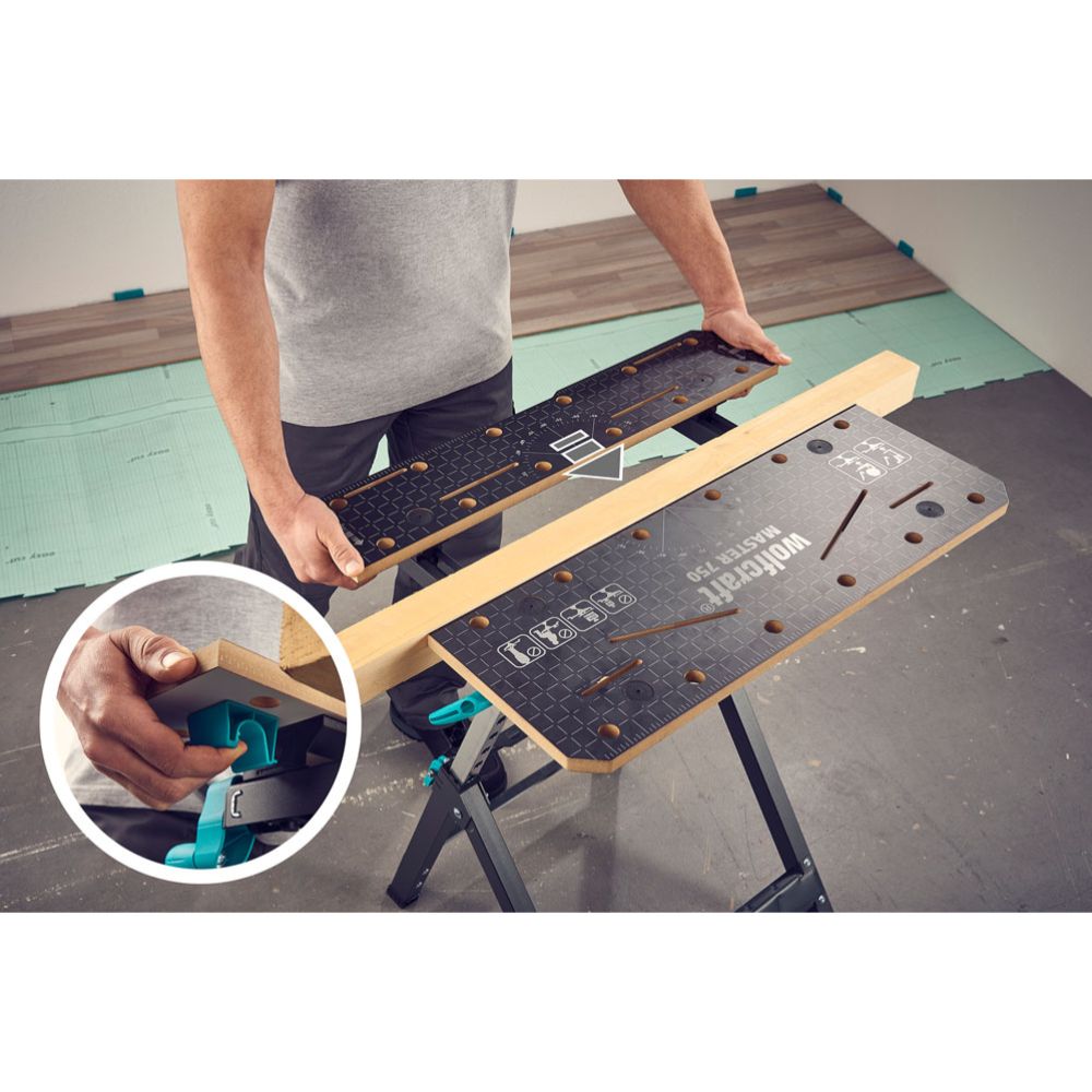 Wolfcraft® Master 750 Ergo säädettävä työpöytä