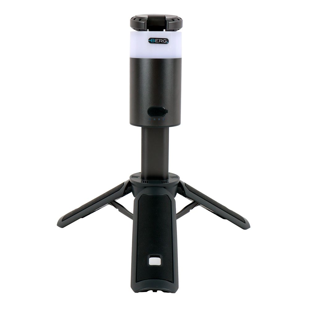 Berg LED-työvalaisin kolmijalalla ladattava 1000 lm 50 m 1800 mAh harmaa