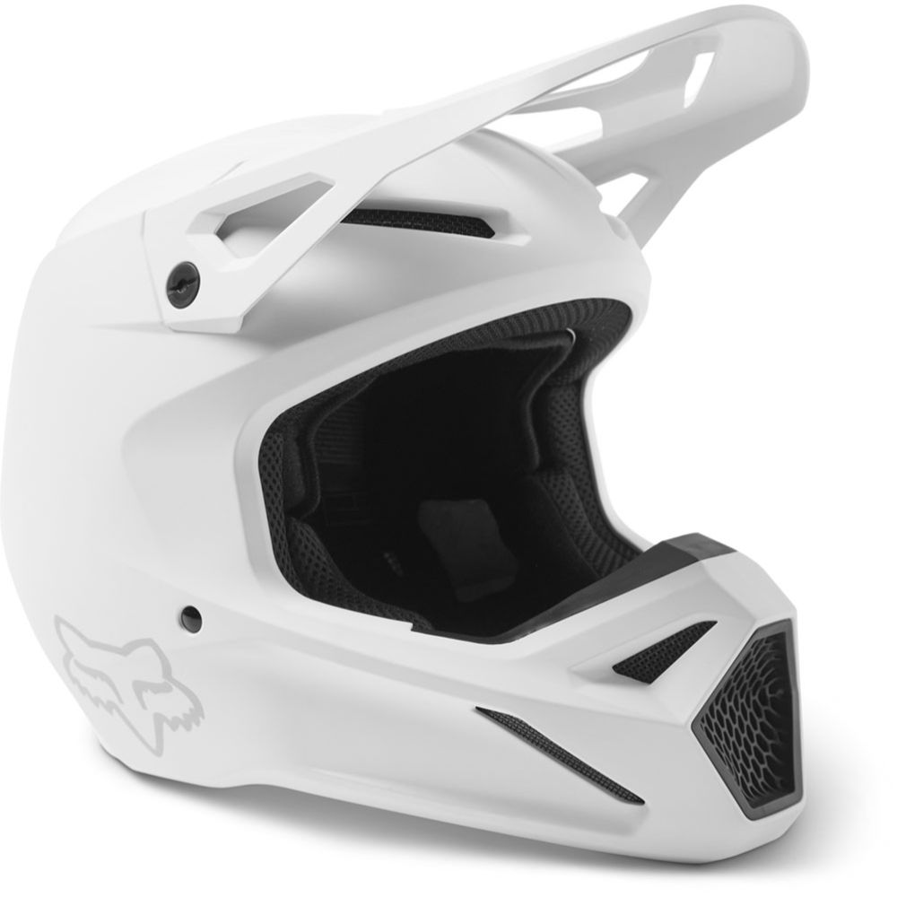 Fox V1 Solid crosshjälm mattvit L