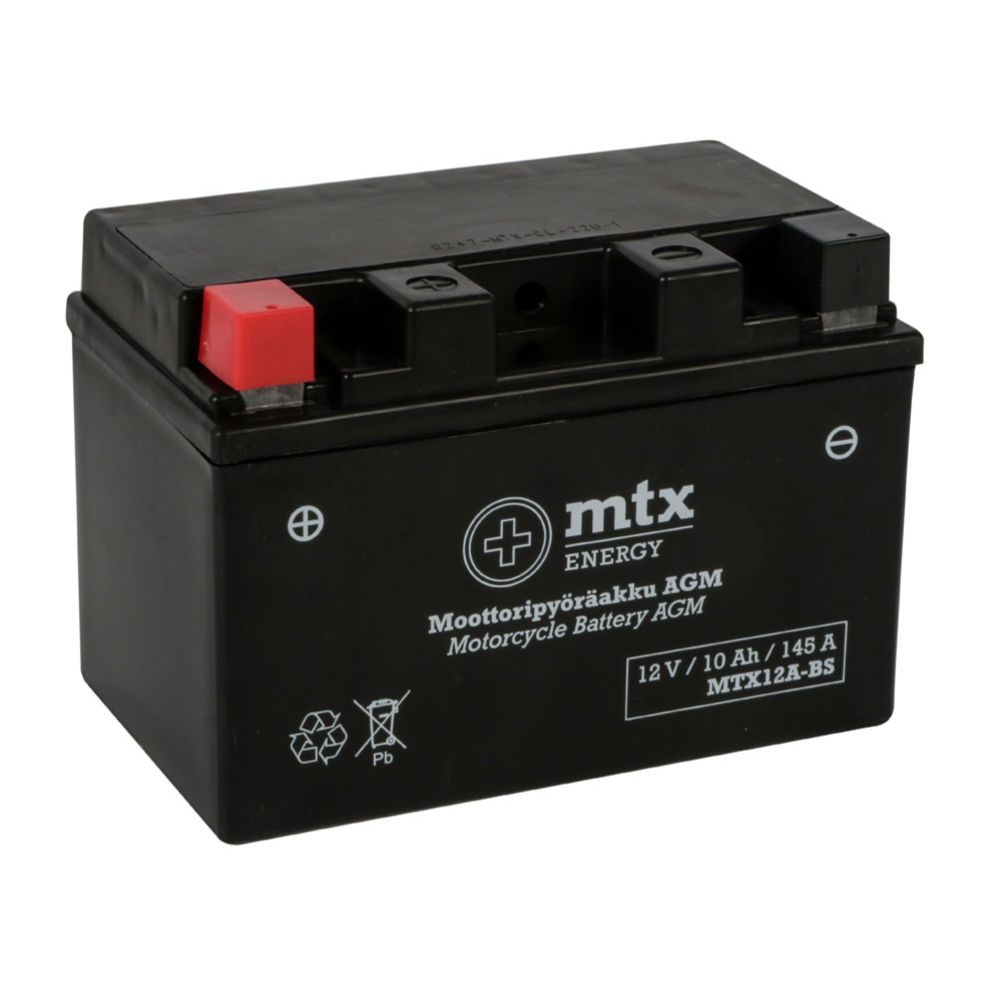 MTX Energy AGM-aku 12 V 10 Ah "MTX12A-BS" (P150 x L88 x K105 mm)