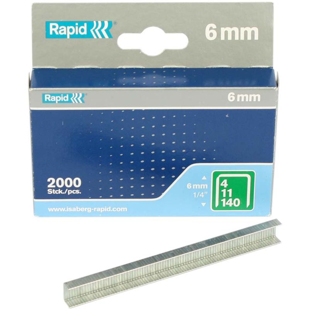 Rapid No140 flatwire klambrid 6 mm 2000 tk
