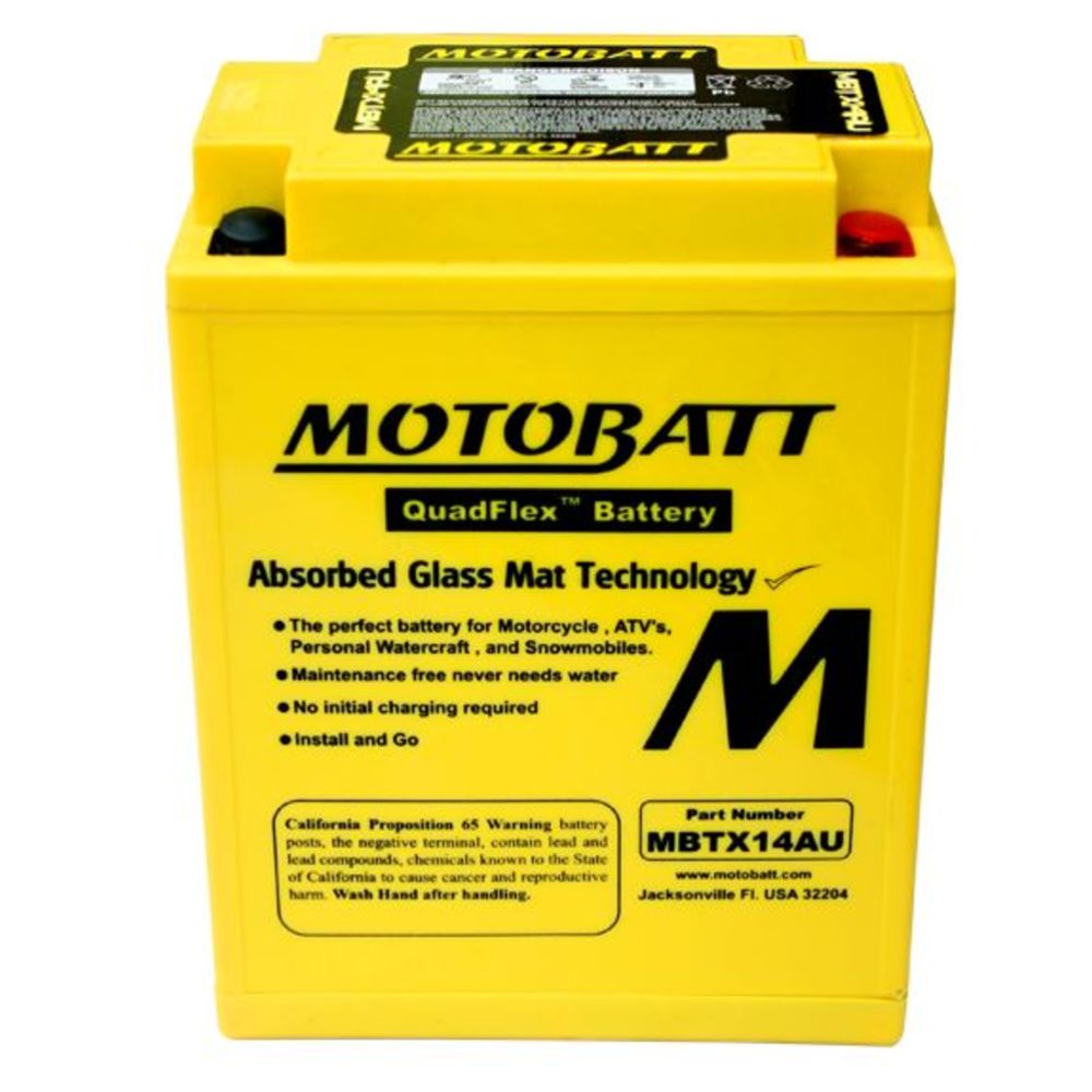 Motobatt MC-batteri 12 V 16 Ah MBTX14AU