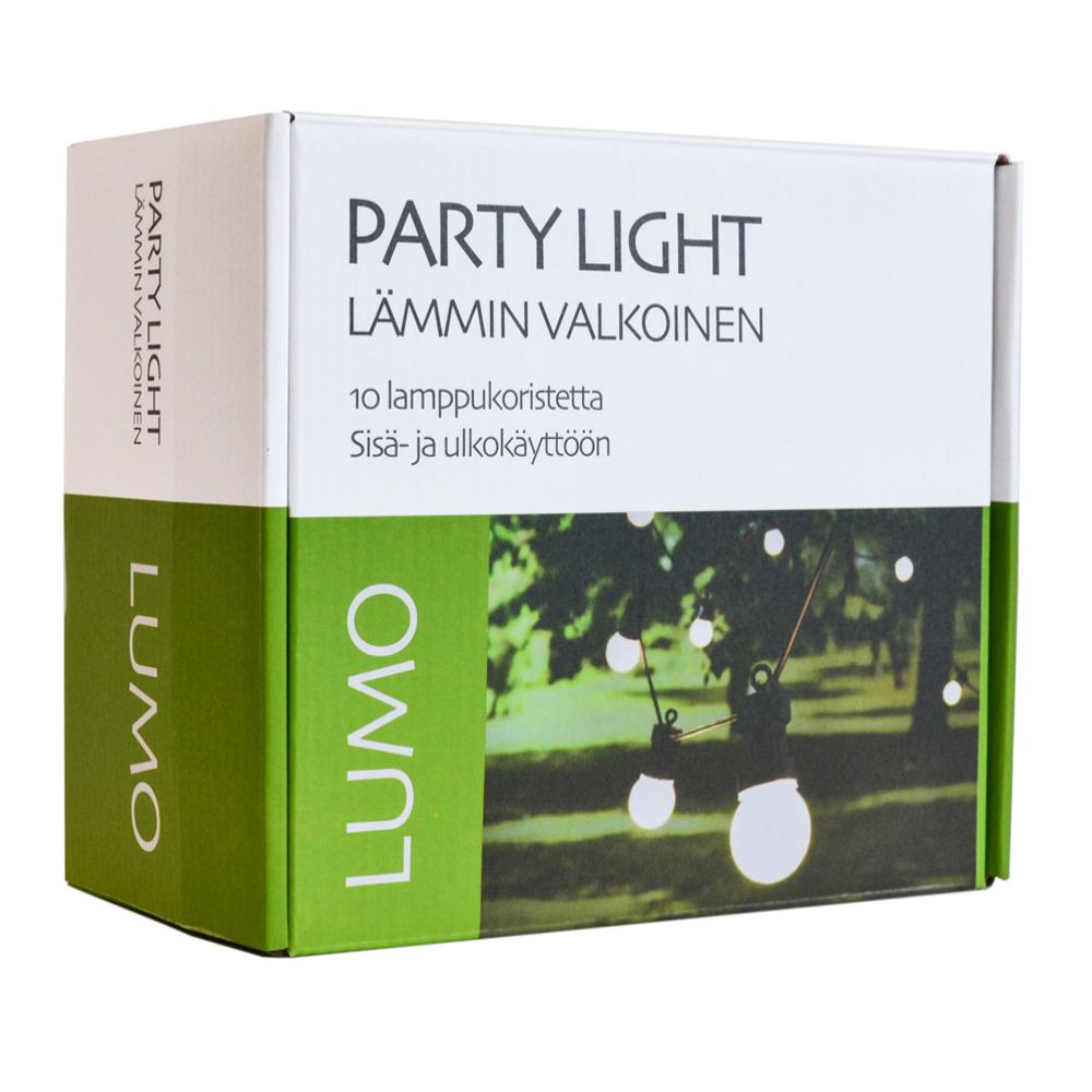 Lumo Party light LED ulkovalosarja kirkas 10 lamppua IP44