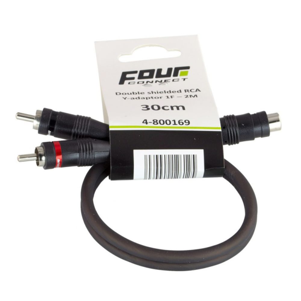 Four Connect 4-800169 Basic RCA Y-förgrening 1 hona - 2 hanar
