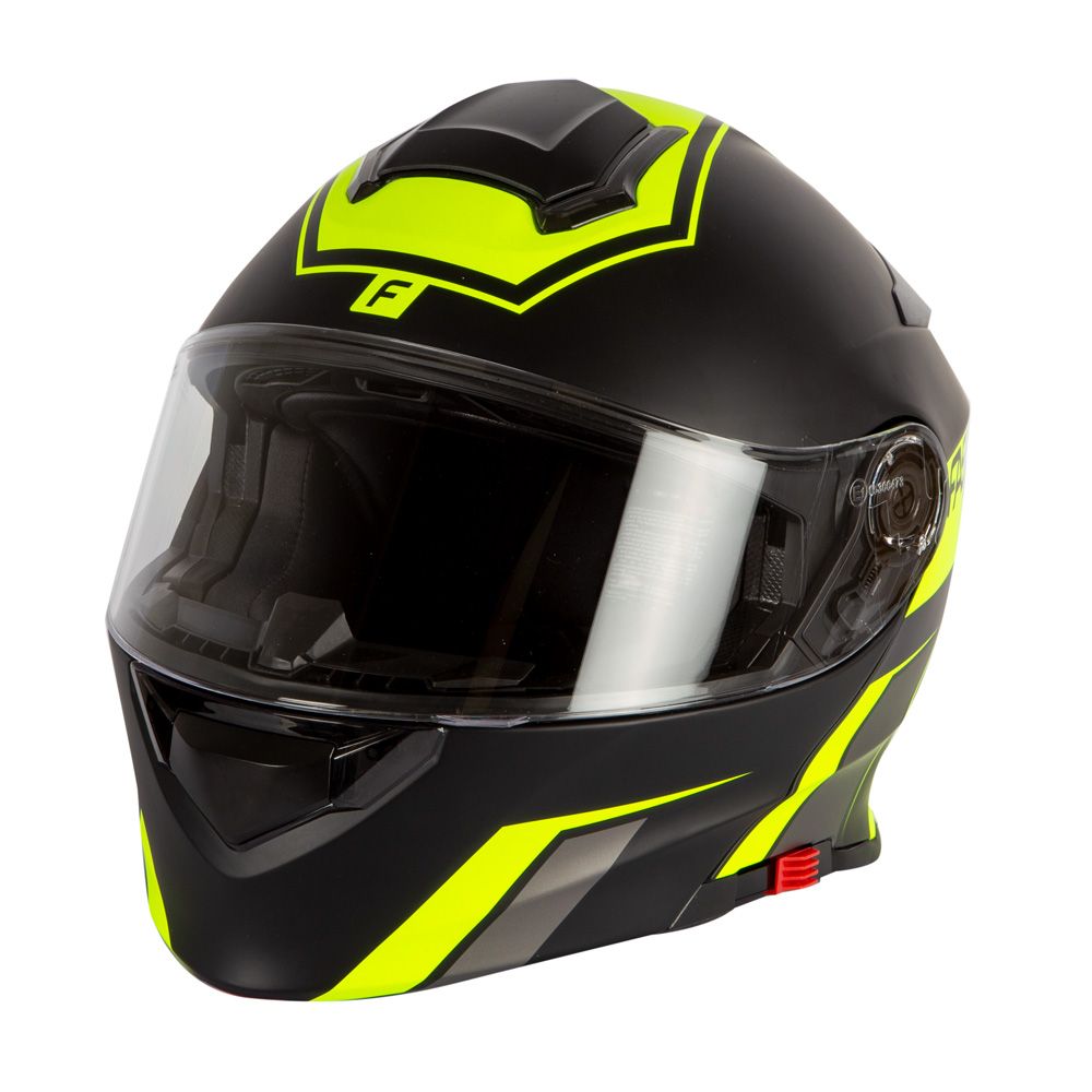 Fastr MH271 avattava kypärä mattamusta/neonkeltainen S (ECE 22.06)