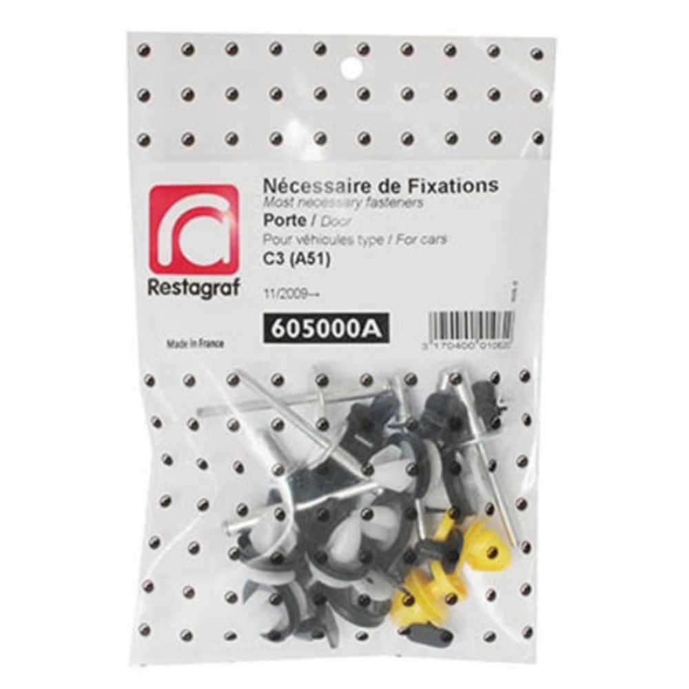 Fästsats Citroen dörr 605000A 42 delar