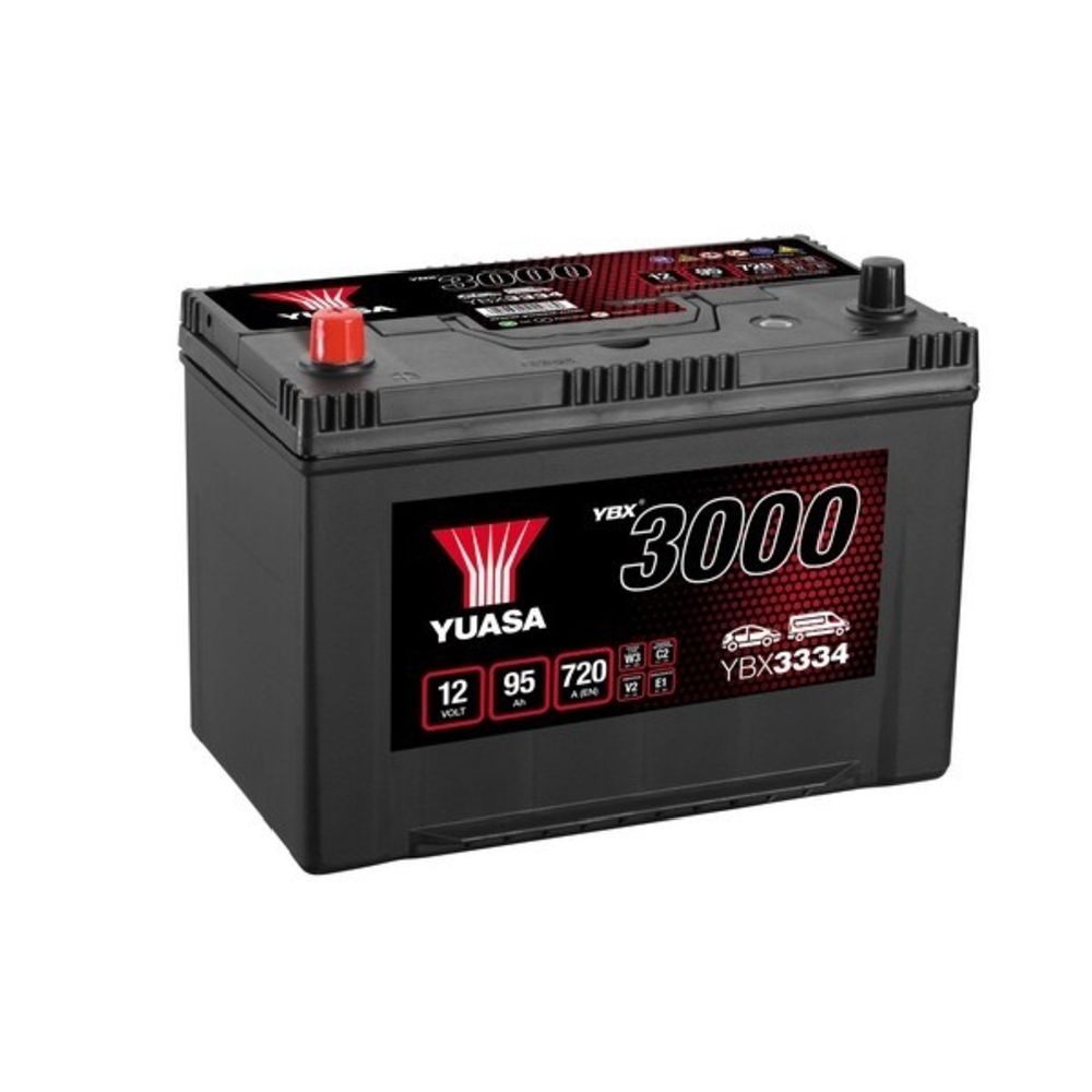 Yuasa YBX3334 95Ah / 720A akku P303 x L174 x K222 +-