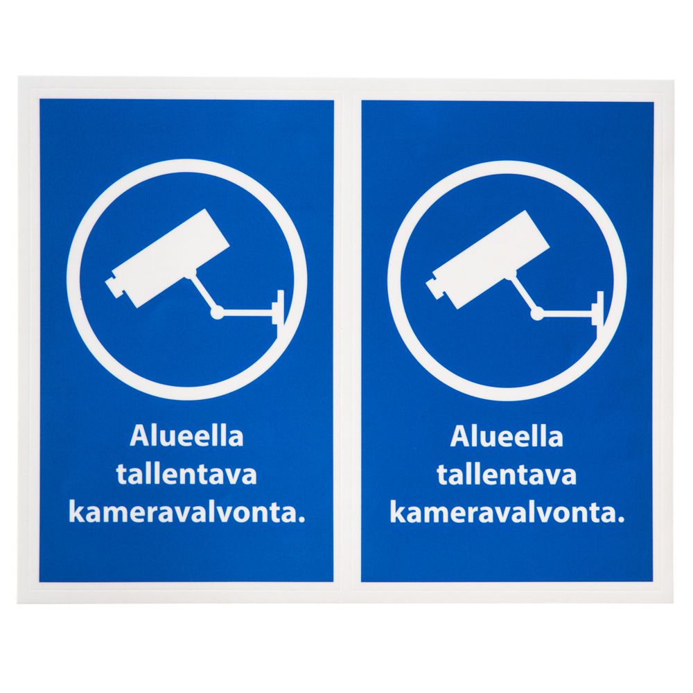 Kameravalvonta-ikkunatarrat 12 kpl