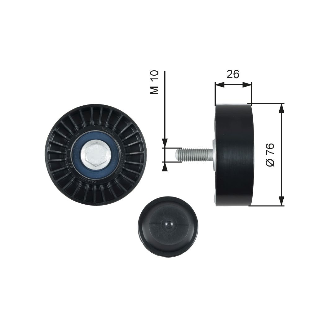Styrrulle, multiribbrem 30-03515