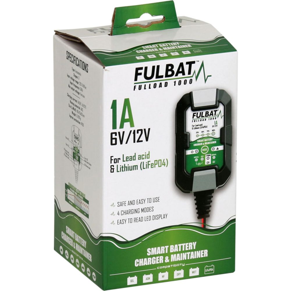 Fulbat Fulload 1000 MP-ylläpitolaturi 6/12 V 3-20 Ah