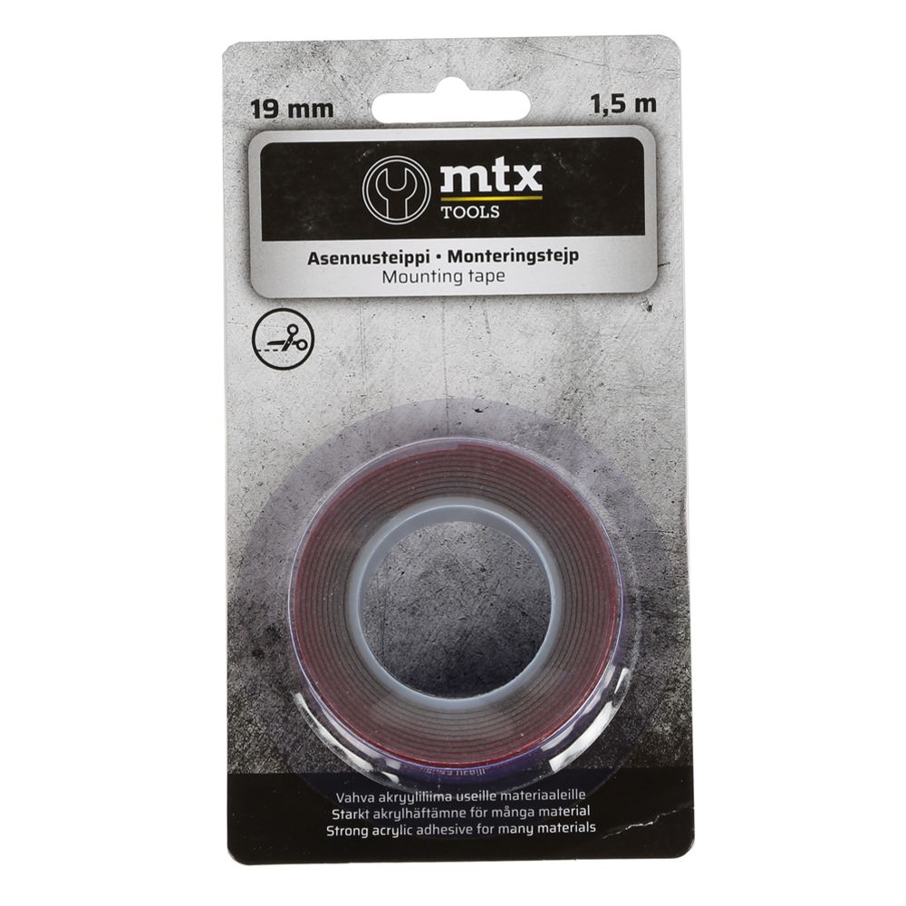 MTX monteringstejp dubbelhäftande 19 mm x 1,5 m