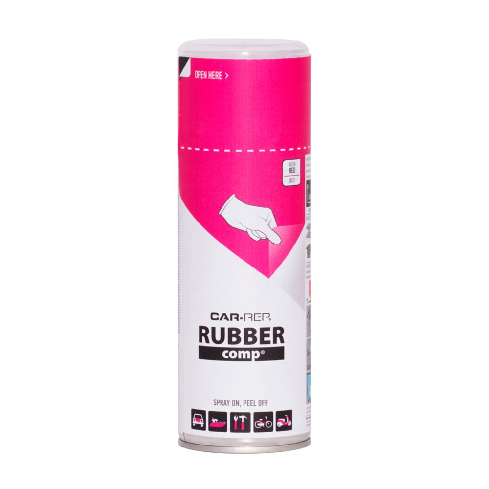 RUBBERcomp gummifärg, neonröd 400 ml