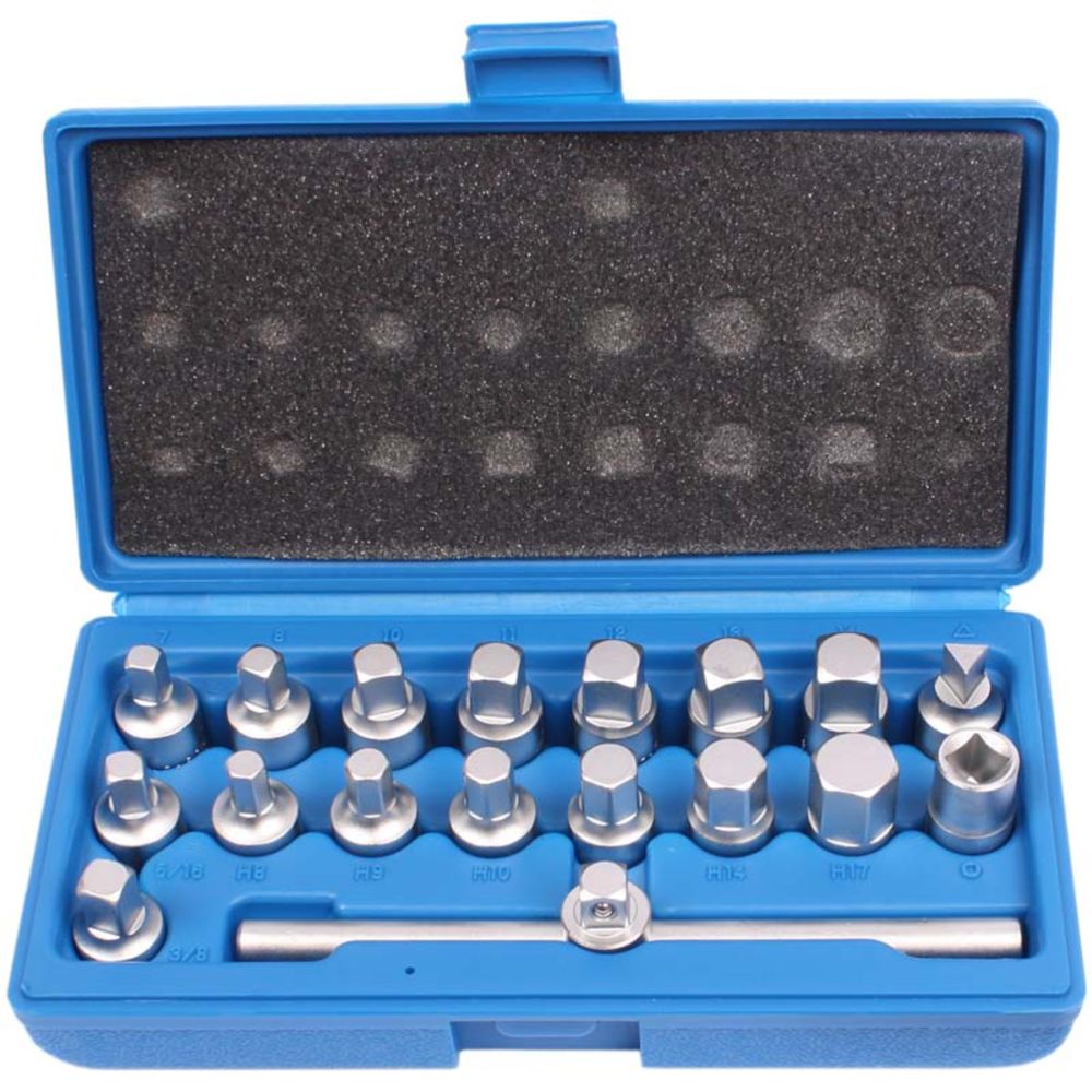 MTX Automotive 18-osaline õlikorgivõtmete komplekt, 3/8"